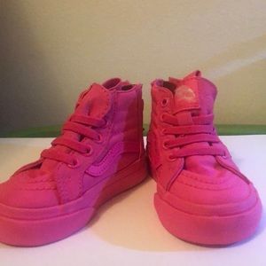 Neon pink toddler sneakers
